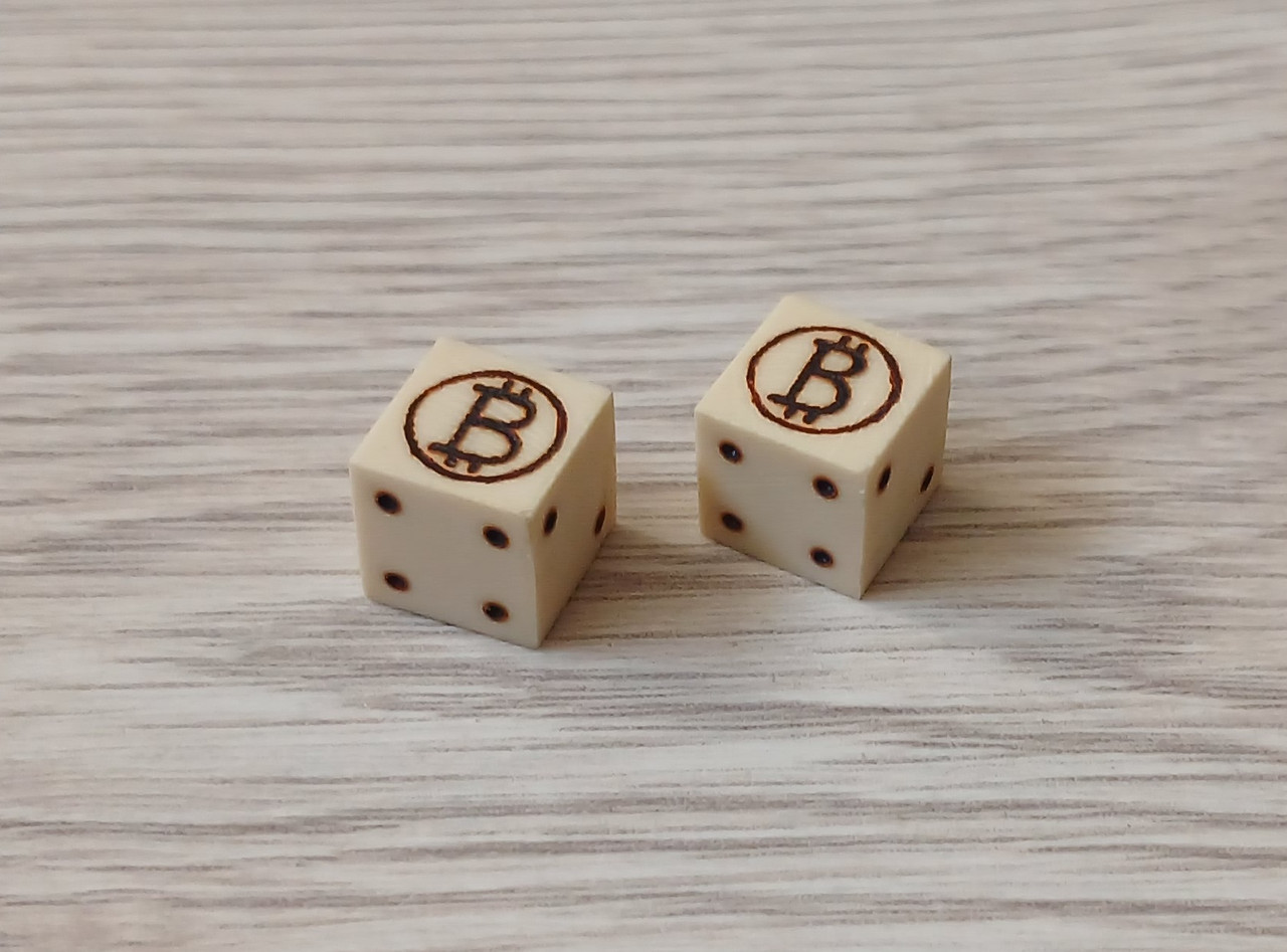 Кубики для нард (зари) "Біткоїн"