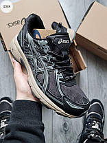 Чоловічі кросівки Asics Gel Venture 6 Green Black Khaki Асікс Гель Вентуре 6 чорні хакі шкіра сітка, фото 4