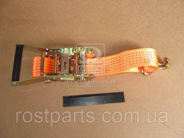 Стяжка вантажу 5t (трищітка, пластик. ручка, стрічка 50mm.x0.5m., гак) (DK-3944)