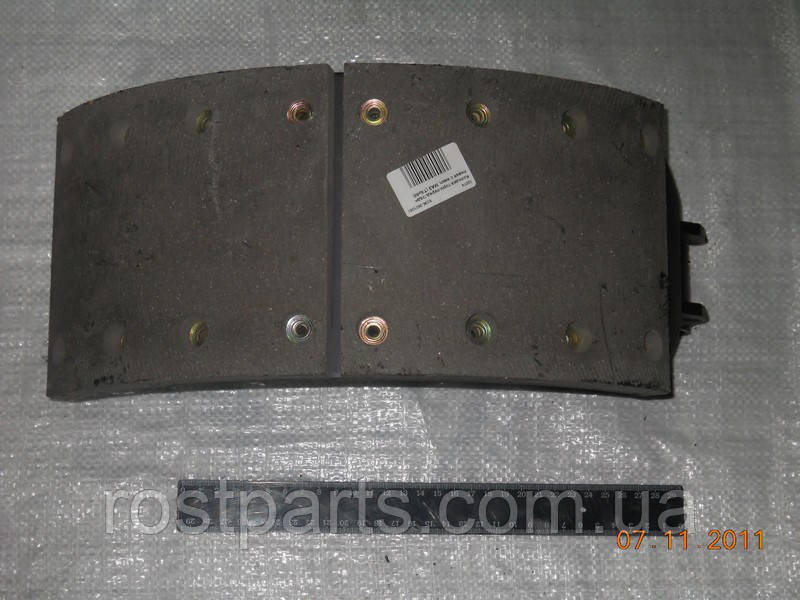 Колодка торм. МАЗ перед./задн. ліва з наклей. (d=420 B=160mm) (пр-во ТАиМ)