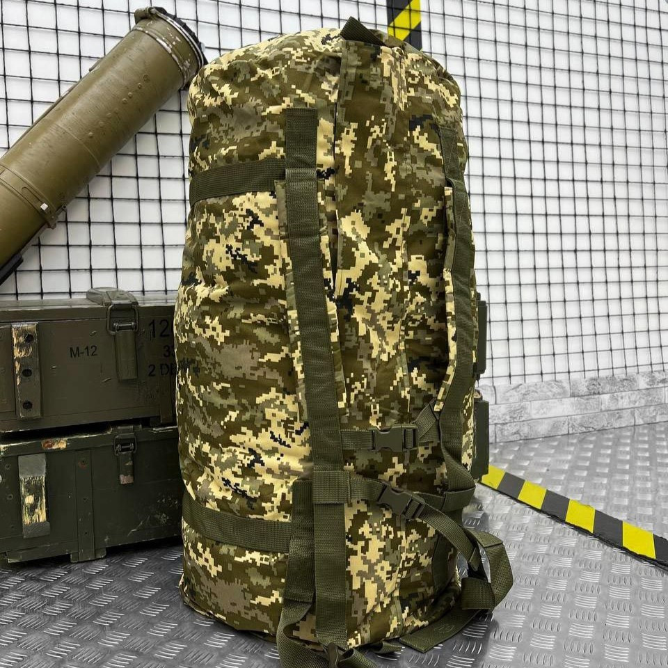 Тактический баул Kiborg 120 литров пиксель, армейский баул для транспортировки вещей водонепроницаемый - фото 1 - id-p2084555103