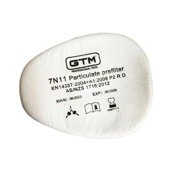 Фільтр протиаерозольний передфільтр GTM 7N11 P2 R D для захисних масок 1 шт 7N11 (872579)