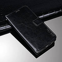 Чехол Idewei для Samsung Galaxy S21 FE / G990 книжка кожа PU с визитницей черный