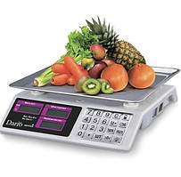 Торгові ваги акумуляторні до 40 кг для торгівлі настільні Dario DES-4V-40S з металевими кнопками