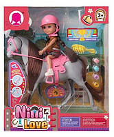 Ігровий набір для дівчинки Лялька з конячкою Кінна прогулянка Nini Love