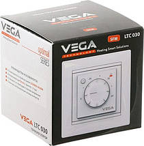 Терморегулятор VEGA LTC 030 SFM (слонова кістка) механічний регулятор температури тепла підлога, фото 3