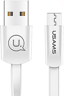 Кабель Usams MicroUSB U2 Flat 1.2m White