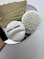 Щетка для маникюра удаления пыли с ногтей Global Fashion круглая Белая