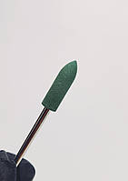 Полировщик силиконовый для аппаратного маникюра пуля узкая зеленая средняя