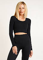 Кроп-топ лонгслив в рубчик Giulia Crop Top Rib.