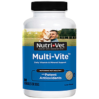 Nutri-Vet Multi-Vit НУТРИ-ВЕТ МУЛЬТИ-ВИТ мультивитамины для собак, жевательные таблетки -180таб