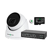 Комплект відеоспостереження з функцією розпізнавання облич на 1 IP-камеру GV-803