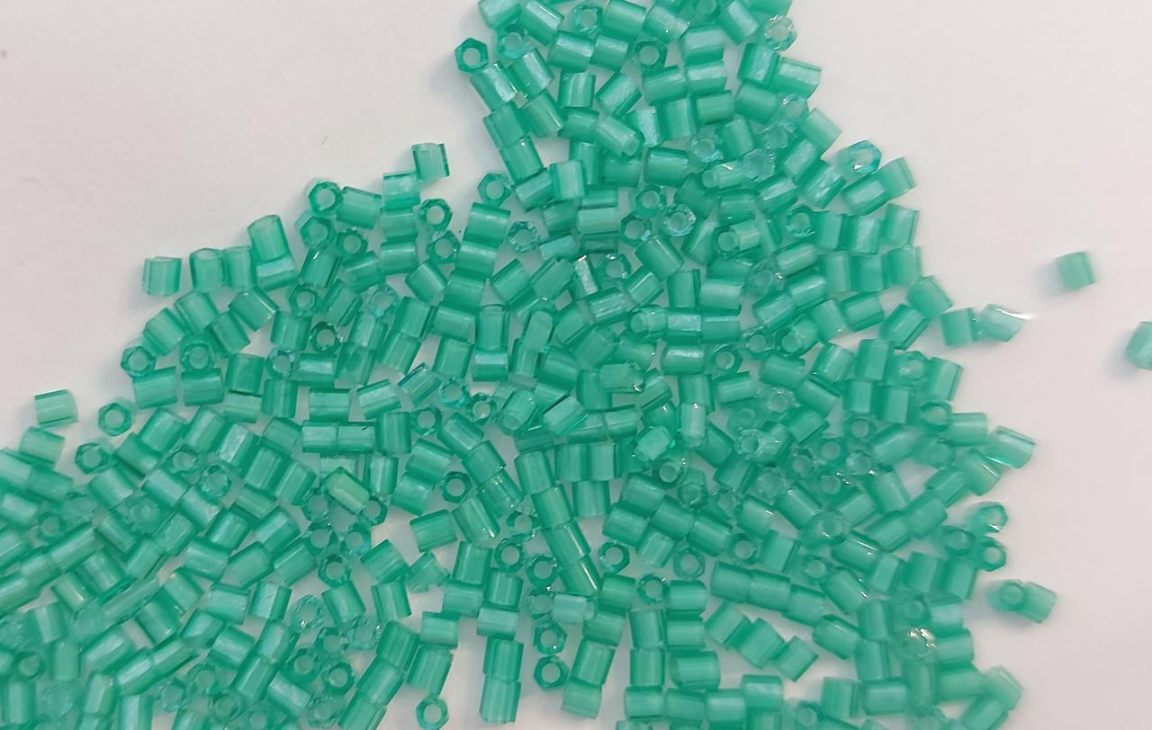 Бісер рубка японський MATSUNO МАТСУНО Японія   11/ 2 CUT 100 грам,№220-218, бірюзовий промальований