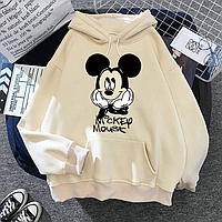 Худи женское Mickey двухнитка 42-46 oversize (3цв) "BlaBlaDress" недорого от прямого поставщика