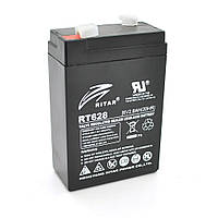 Аккумуляторная батарея AGM RITAR RT628, Black Case, 6V 2.8Ah ( 66х34х 97 (103 ) ), 0.57 kg Q25