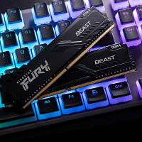 Модуль памяти для компьютера DDR4 16GB (2x8GB) 2666 MHz Fury Beast Black Kingston Fury (ex.HyperX)