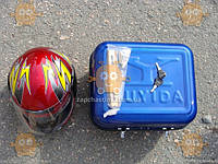 Багажник мото DELTA КОФРА железная синяя с шлемом (пр-во Тайвань) ПД 79878