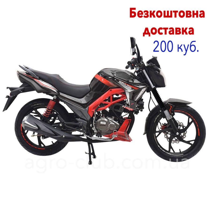 Мотоцикл 200 куб. Spark SP 200R-34 Чорний з червоним, з безкоштовною доставкою