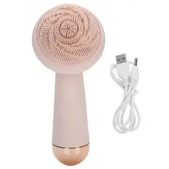 Силіконова щітка масажер для обличчя Flawless Cleanse Масажна щітка для чищення обличчя Рожева