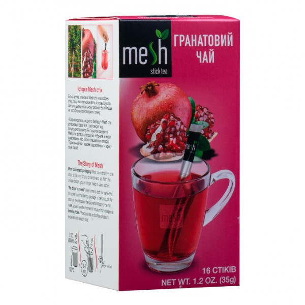 Чай "Mesh" Гранатовий 2,1 г. х 16 шт., фото 1