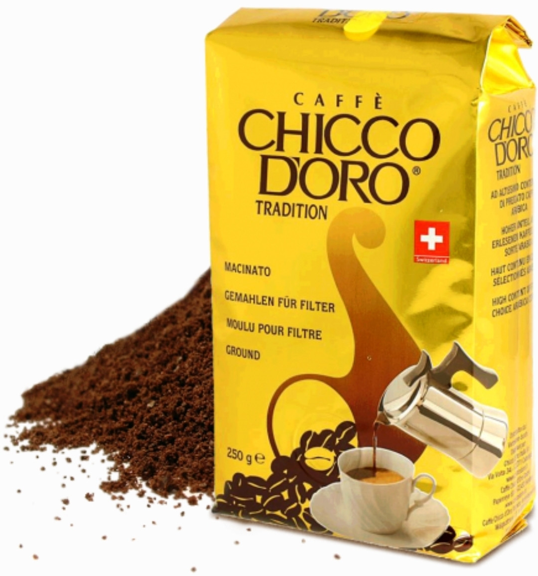 ОРИГІНАЛ! Кава мелена Chicco d'oro Tradition 250г, 100% Arabica Швейцарія