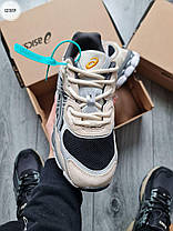 Чоловічі кросівки Asics Gel NYC Grey Взуття Асікс Гель демісезон сірі кеди шкіра текстиль, фото 4