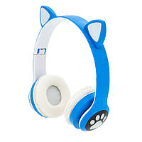 Беспроводные Bluetooth наушники Cat Ear VZV-28M Led, Blue