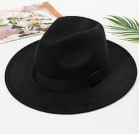 Капелюх федора зі стрічкою чорний