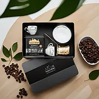 Подарунковий набір для приготування кави по-турецьки, кави Harput Dibek з туркою та чашками у подарунковій упаковці