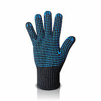 Трикотажные перчатки TWIST хлопок/полиэстеровые, класс 7 ПВХ нанесение, черные цена за 10 пар