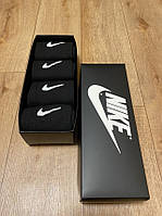 Высокие женские Носки/Шкарпетки Nike/найк - Черные - размеры 36-40 (найк) Подарочный набор в коробке 4 пар