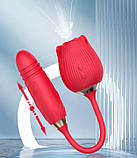 Вакуумний подвійний телескопічний вібратор "Rosebud", фото 8