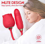 Вакуумний подвійний телескопічний вібратор "Rosebud", фото 9