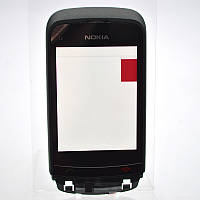 Тачскрин (Сенсор) Nokia C2-03/C2-02/C2-06 Black Matte with frame and speaker Original 100% (p.n.0258