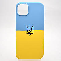 Чехол с патриотическим дизайном (флаг Украины) Silicon Case Print Ukainian Flag для iPhone 14 Pro
