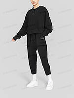 Женские нейлоновые штаны Nike Nsw Essential Woven Sweatpants Black плюшевые карманы