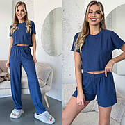 Одяг для дому футболка, шорти, штани XS-S Синій