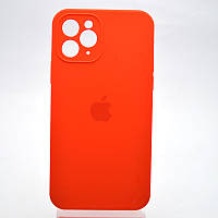 Чехол силиконовый с квадратными бортами Silicon case Full Square для iPhone 11 Pro Red Красный