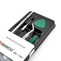 Набор инструментов BAKKU BK-7285 для IPhone (пинцеты прямой и изогнутый,2 инстр. для разборки), Blister-box