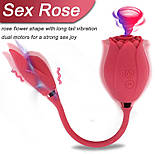 Вакуумний подвійний вібратор "Rosebud", фото 4