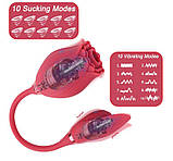 Вакуумний подвійний вібратор "Rosebud", фото 6