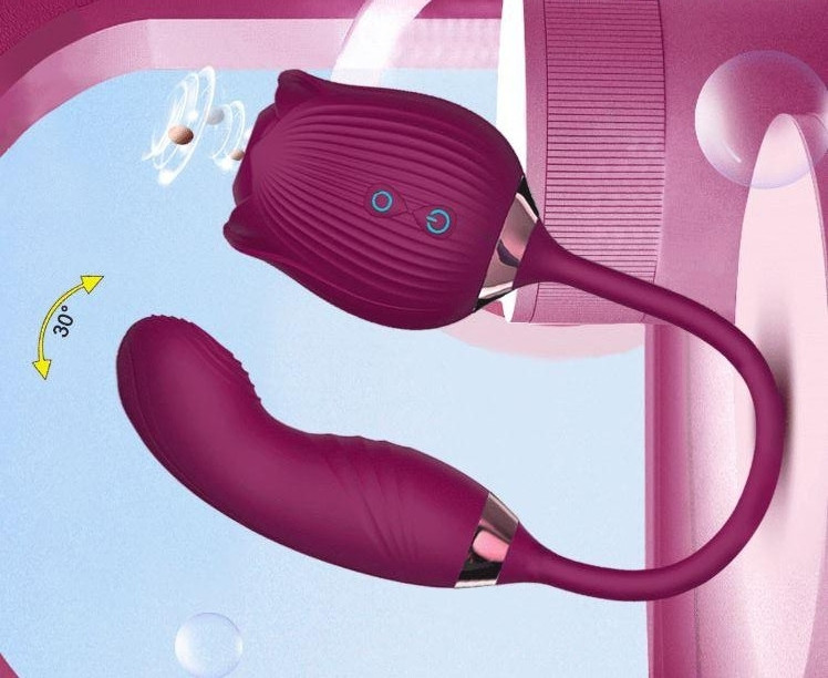 Вакуумний подвійний пульсуючий вібратор "Rosebud", фото 1