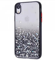 Чехол накладка Confetti Glass Glitter Case для iPhone Xr Black