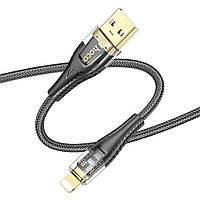 Кабель Hoco U121 USB to Lightning (2.4A, 1.2m) - Black