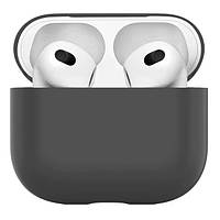 Чехол накладка Silicon Case Thin для AirPods 3 Dark Grey