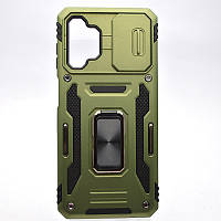 Чохол протударний з кільцем Armor Case CamShield для Samsung A135/A326/A047 Galaxy A13/A32 5G/A04s Dark Olive