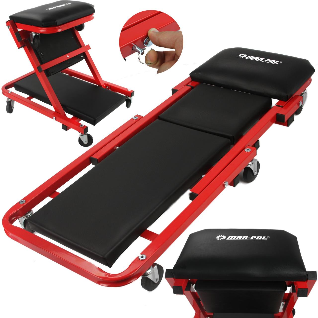 Лежак автослюсаря підкатний 2в1 Mar-Pol M80093, фото 1