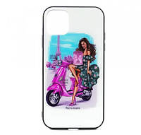 Чехол накладка TPU Girls Case New для iPhone 11 Pro 5.8'' №1 (Pink Scooter)