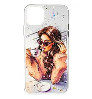 Чехол накладка TPU Girls Case New для iPhone 11 6.1" №2 (Girl in glasses)