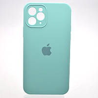 Чехол силиконовый с квадратными бортами Silicon case Full Square для iPhone 11 Pro Azure